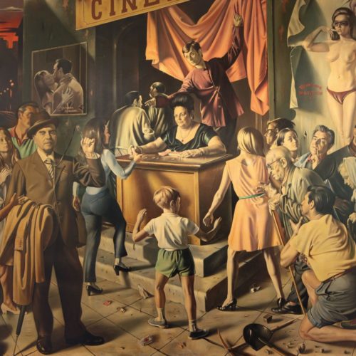 Gregorio Sciltian L’eterna illusione, 1967-1968 olio su tela, cm 265×320