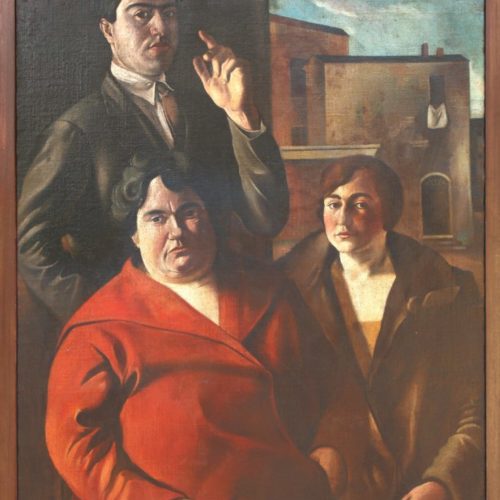 Gregorio Sciltian Autoritratto con la famiglia Bianchi, 1925 olio su tela, cm 140×100
