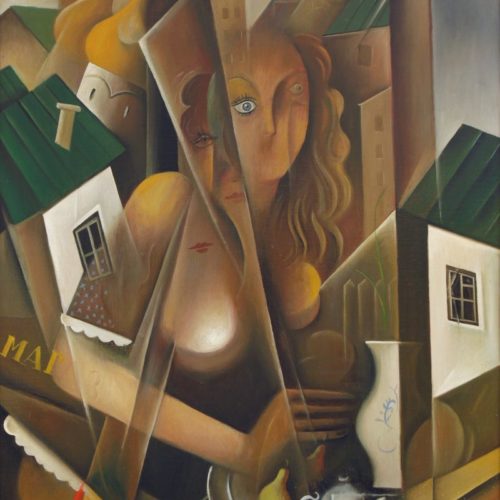 Gregorio Sciltian Donna alla finestra, 1916 (?) olio su tela, cm 95×75