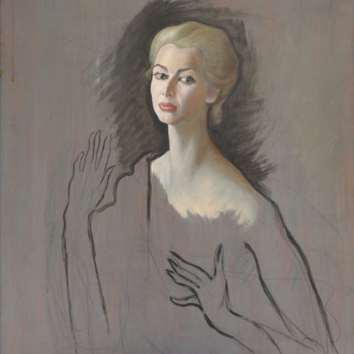 Gregorio Sciltian Ritratto di Eleonora Rossi Drago, 1954 olio su tavola, cm 96×87